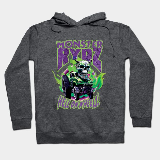 Monster Rydz - Hell on Wheelz! Hoodie by Daily Detour